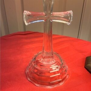 Vintage DePlomb Lead Crystal Cross